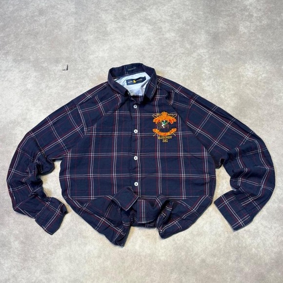 Polo Ralph Lauren Other - Vintage Polo Ralph Lauren Blue Plaid Flannel Button Up Shirt Mens Fits S M